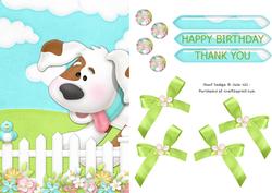 Bumble Berry Cottage Dog Birthday Card