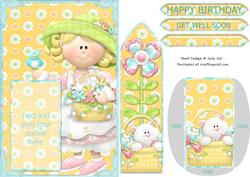 Bumble Berry Cottage Girl Bookmark Keepsake Card