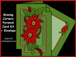 Missing Corners Christmas Poinsettia Pyramid Kit