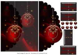 Christmas Bauble Mock Envelope Card Sheet