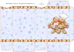 Cookin Cookies Blue Snowflake Christmas Pinch Bag