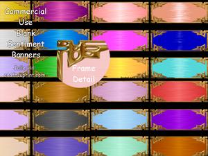 Brushed Metal Gold Frame Sentiment Banners