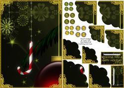 Candy Cane and Lace Scallop Corner Stacker Sheet