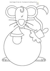 Christmouse and Bauble Digi Stamp