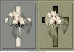Green Cross Card Front Toppers