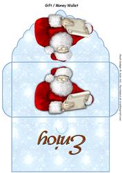 Santas List Christmas Snow Money Gift Wallet