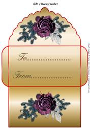 Christmas Rose Gold Money Gift Wallet