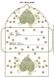 Green Heart Gift Money Wallet