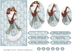 Singing Angel Oval Pyramid Card Sheet