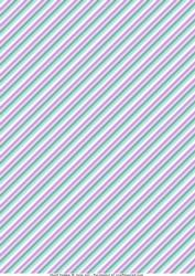 Purple Mint and Green Diagonal Stripes Backing Paper