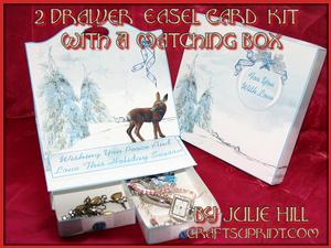 Winter Snow Scene 2 Drawer Easel Card Kit