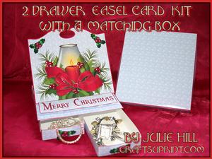 Christmas Candle 2 Drawer Easel Card Kit