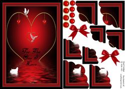 For the One I Love Valentines Heart Corner Stacker