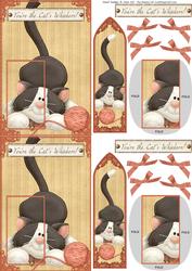 Cats Whiskers Bookmark Keepsake Card Sheet C6