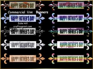 Father's Day Elegant Sentiment Banners