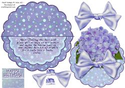 Over the Edge Hydrangea Bow Rocker Card