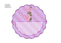 Over the Edge Rocker Pink Roses and Purple Inser