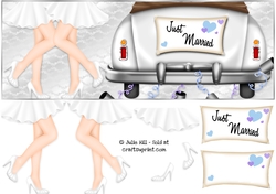DL just married couple Mrs and Mrs wedding card