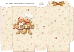 Gingerbread cookies christmas pinch bag