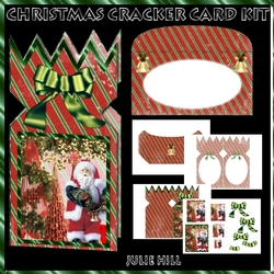 Christmas cracker card kit santa and decorations