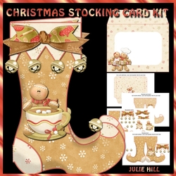 Christmas ginger cookies stocking card kit