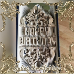 Happy birthday 4 book folding pattern