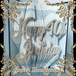 Happy 40th Birthday book folding pattern