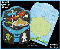 Gate fold Pyramage Card kit outer space