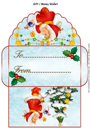 Decorating the Christmas tree money wallet