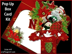 Home for Christmas pop up box card kit