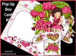 Sweet valentine pop up box card kit