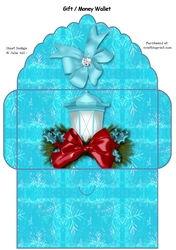 lantern and bow gift card money wallet