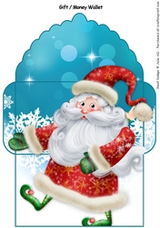 Santa   gift card money wallet