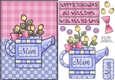 Rose watering can mum card sheet