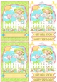 Bumbleberry cottage garden birthday quick card C6