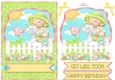 Bumbleberry cottage garden birthday quick card