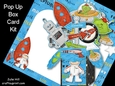 Out of space Birthday pop up box card kit