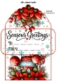 Seasons greetings white poinsettia Christmas gift card money wallet