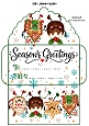 Seasons greetings white Christmas gift card money wallet