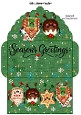 Seasons greetings green Christmas gift card money wallet