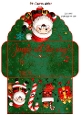 Jingle all the way green Christmas gift card money wallet