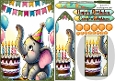 Cute Elephant and candles bookmark card