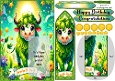 Zodiac Taurus bookmark birthday card