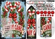 Christmas club candy cane bookmark card