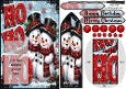 Christmas merry and bright snowman bookmark card