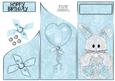 Hoppy Birthday Fluffy Boy Rabbit Cascade Card Sheet