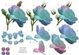 Rose Blue Hues Decoupage