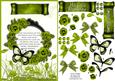 Butterflies and Green Roses Decoupage Card Sheet