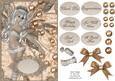 Fairy Fantasy Cream Bubbles and Lace Card Sheet