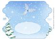 Mother Winter Dl Scallop Edged Christmas Card Insert